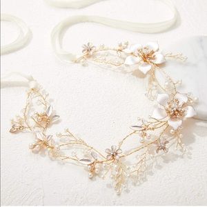 Floral Rose Gold Bridal Headpiece